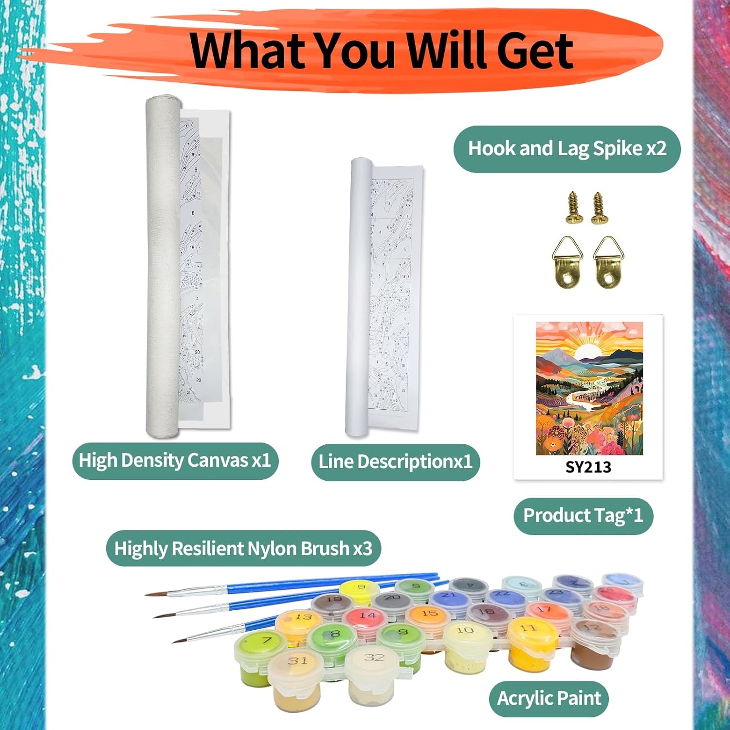 Paint by Numbers Kits for Adults, Landscape Painting by Number Kits on Canvas,Without Frame DIY Color Oil Painting Acrylic Paints,Home Wall Decor 16X20In/40X50Cm
