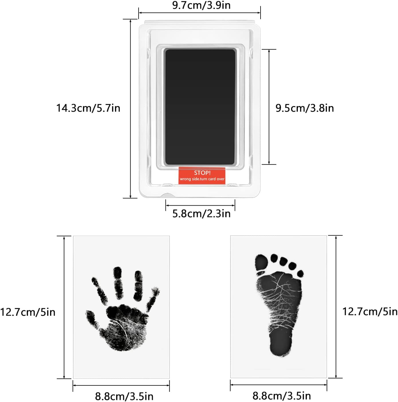 Baby Handprint and Footprint Ink Kit 3 X Baby Handprint Ink Pads with Clean Touch 6 X Imprint Cards Pet Paw Print Inkless Print Kit Safe Non Toxic for Baby Hand and Feet
