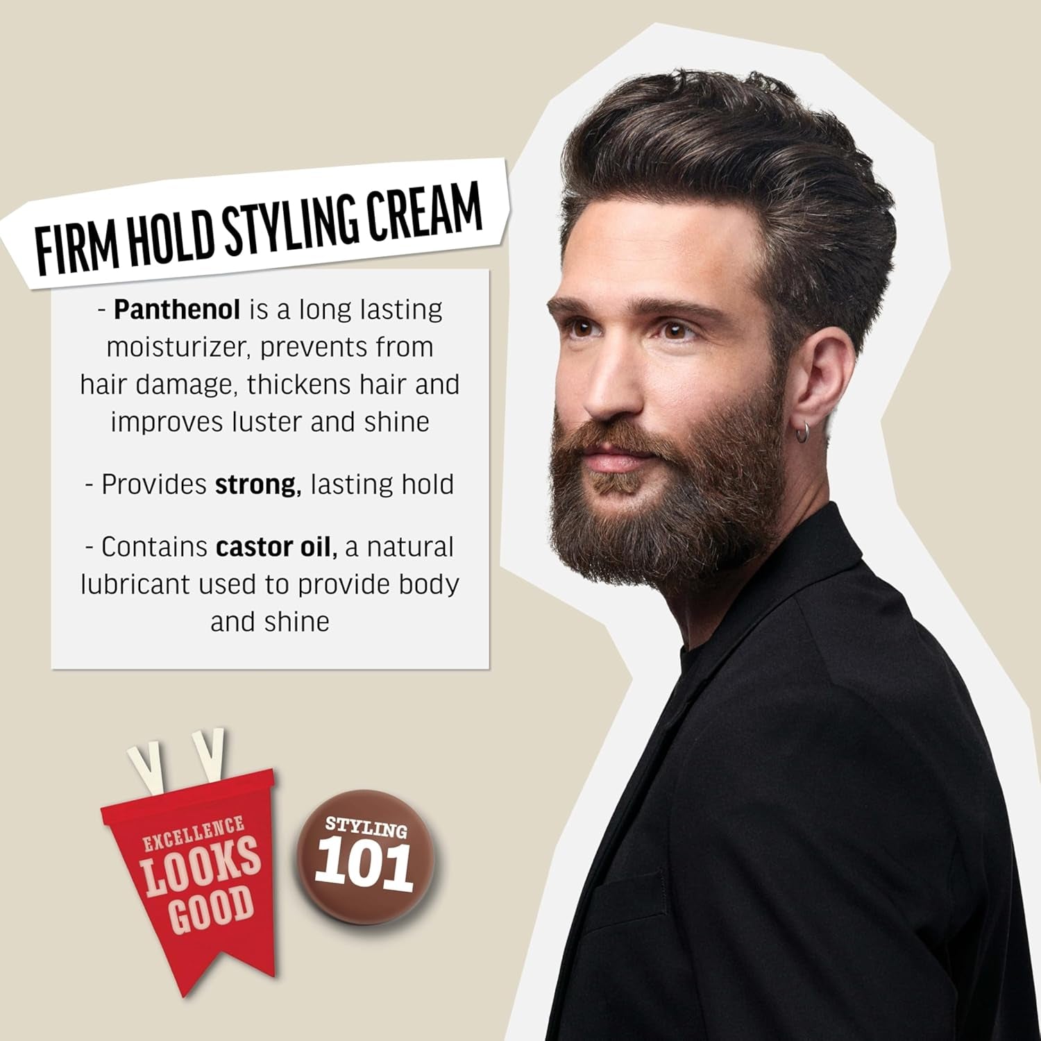 American Crew Firm Hold Styling Cream, 100 Millilitre, (Pack of 1)