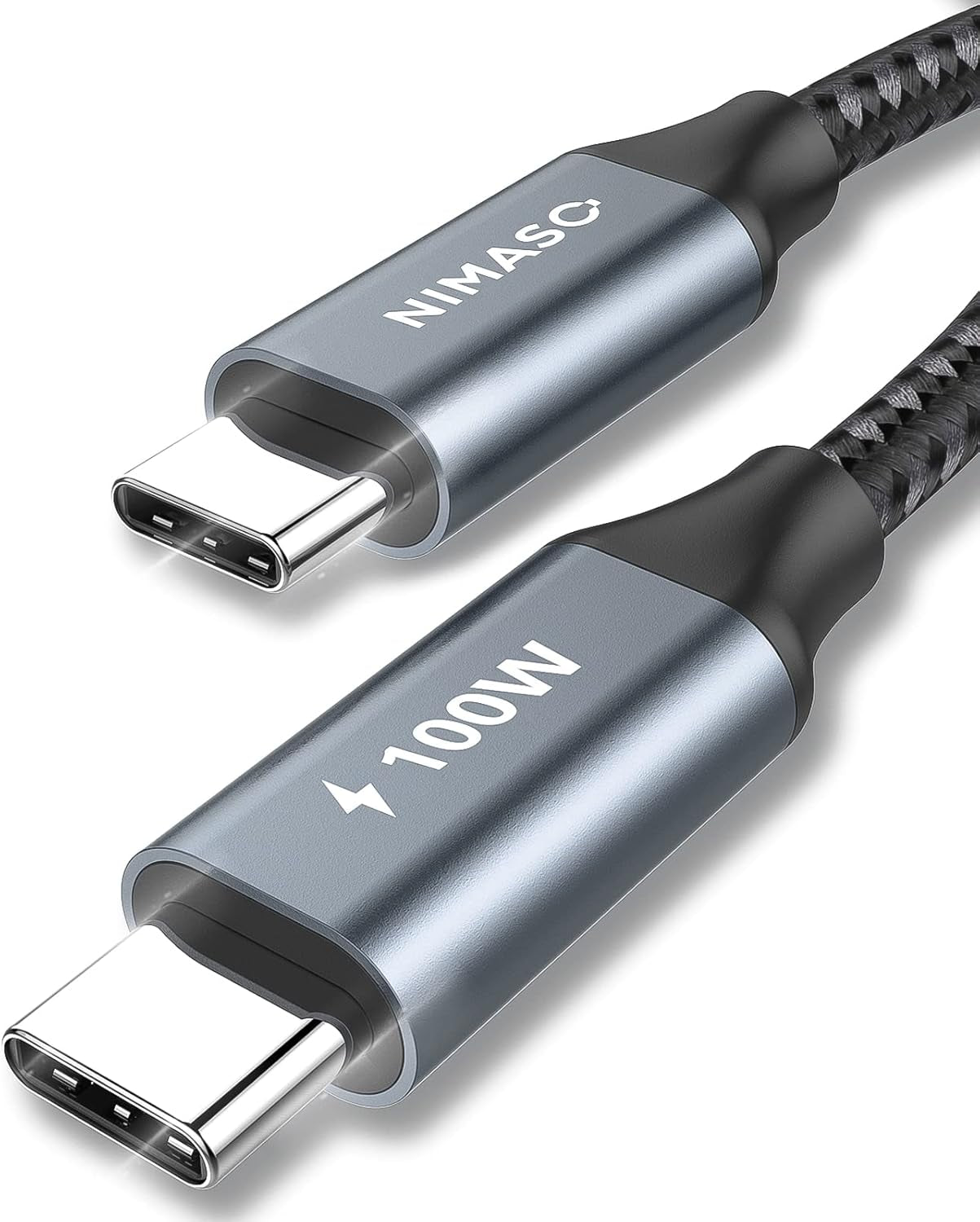 USB C to USB C Cable 2M, USB Type C 100W 20V/5A PD Fast Charging Date Cable with E-Mark Chip for Iphone 15,Macbook Air/Pro Ipad Pro/Air/Mini 6,Galaxy S23 Ultra, Pixel 7 Pro, Huawei Mate 60 Pro