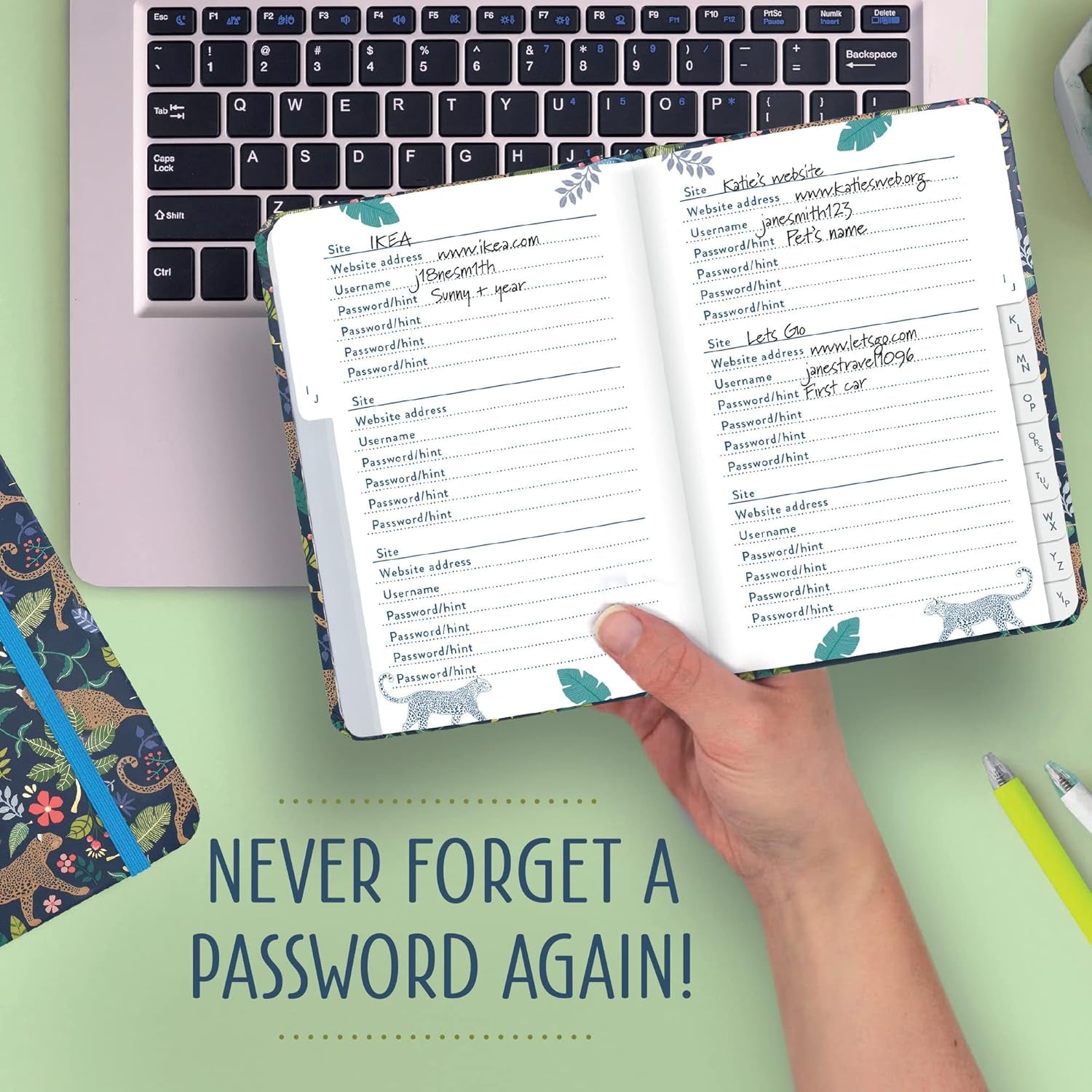 Password Book. Never Forget a Password Again! Easy to Use Internet Password Book with Alphabetical Tabs for All Your Login Details. Untitled Password Book Small 11 X 15.5Cm