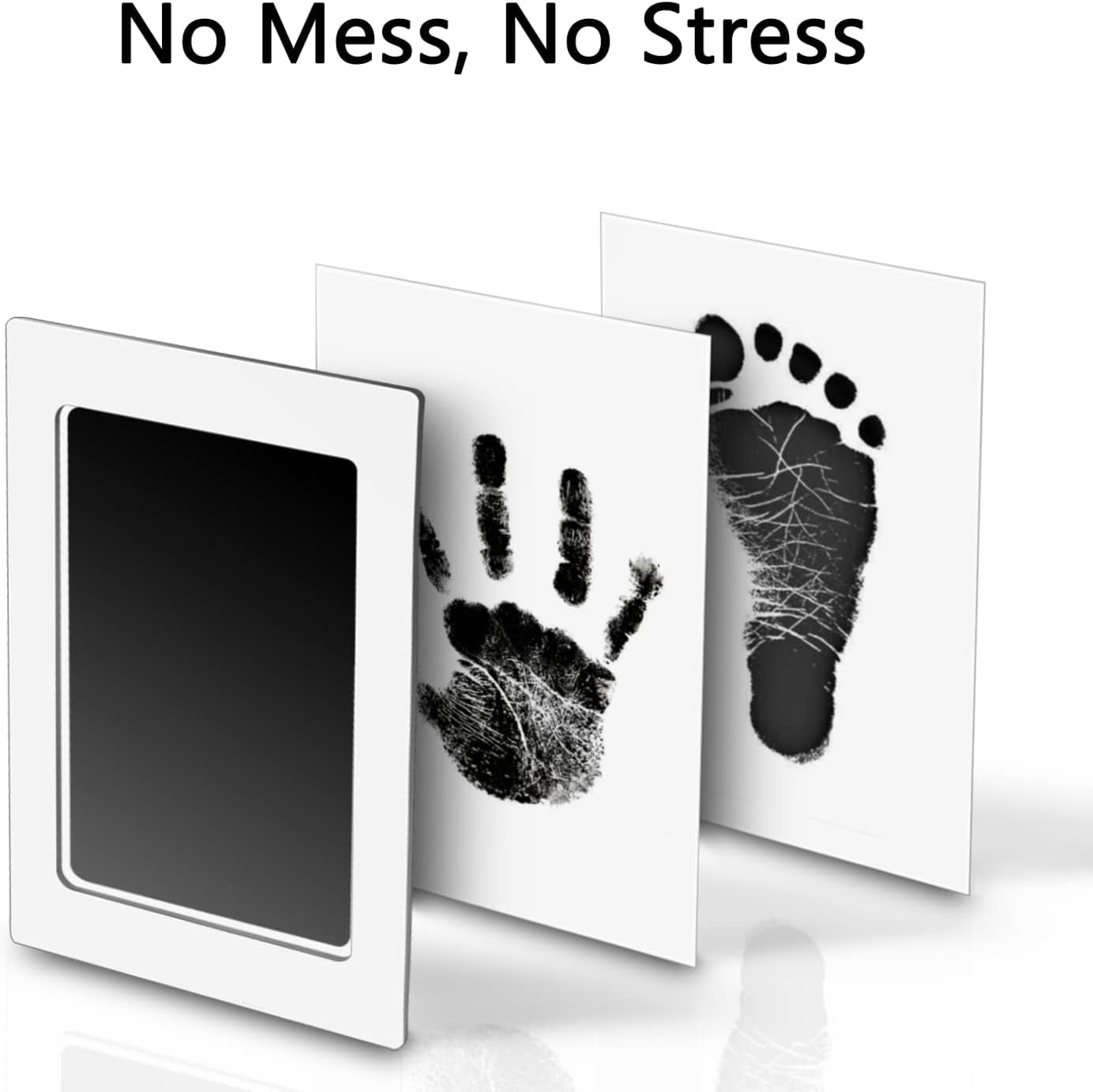 Baby Handprint and Footprint Ink Kit 3 X Baby Handprint Ink Pads with Clean Touch 6 X Imprint Cards Pet Paw Print Inkless Print Kit Safe Non Toxic for Baby Hand and Feet