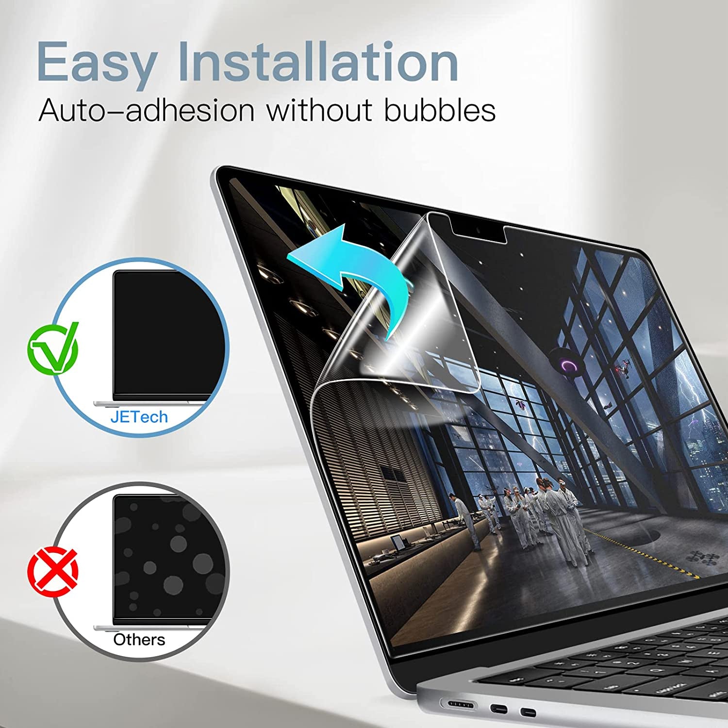 Premium Anti-Glare PET Matte Screen Protector for MacBook Air 13.6 Inch (2024/2022, M3/M2) - Anti-Fingerprint, 2-Pack