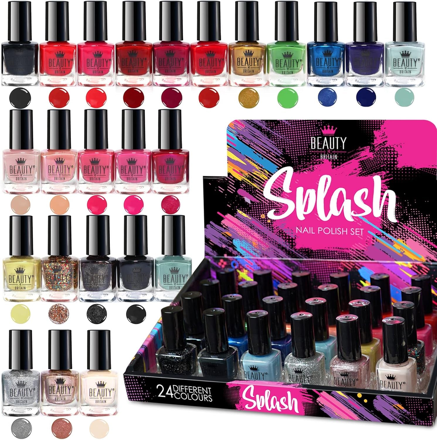 Splash 24 X Nail Polish Varnish Set