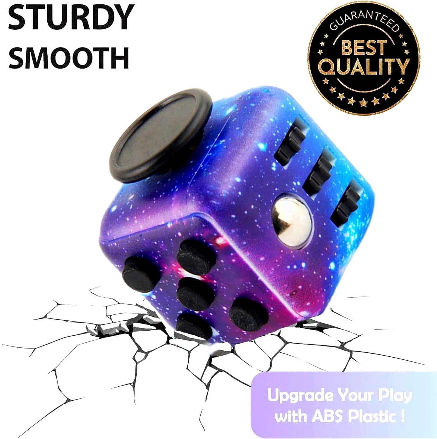 2PCS Fidget Toy Set, Fidget Pad, Fidget Toy Cube Toy, Sensory Toy Relieves Stress and Anxiety Toys Office Classroom Toy Gift for ADHD, Autism, Student, Children and Adults (Galaxy)