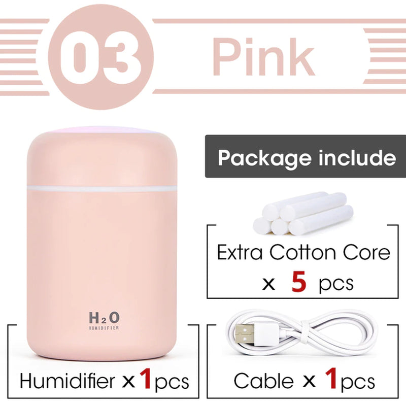 Humidifier Portable USB Ultrasonic Colorful Cup Aroma Diffuser Cool Mist Maker Air Humidifier Purifier with Light for Car Home