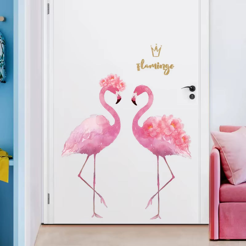 Love Flamingo Wall Sticker