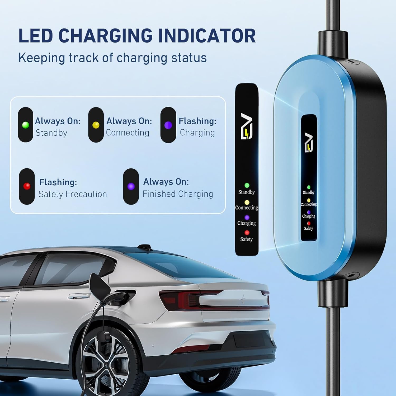 8M EV Charger Cable Type 2 to 3 Pin Plug