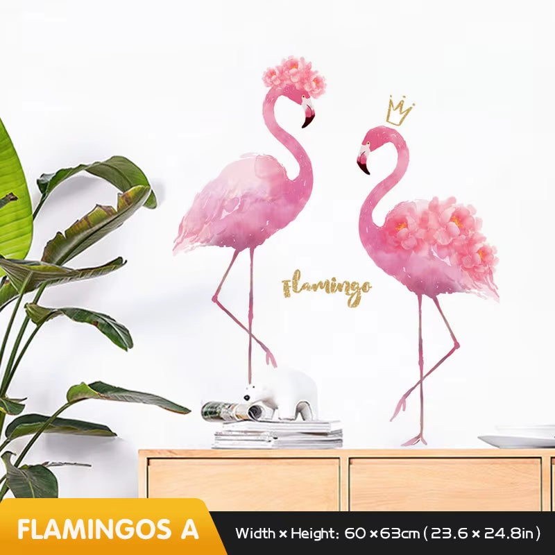 Love Flamingo Wall Sticker