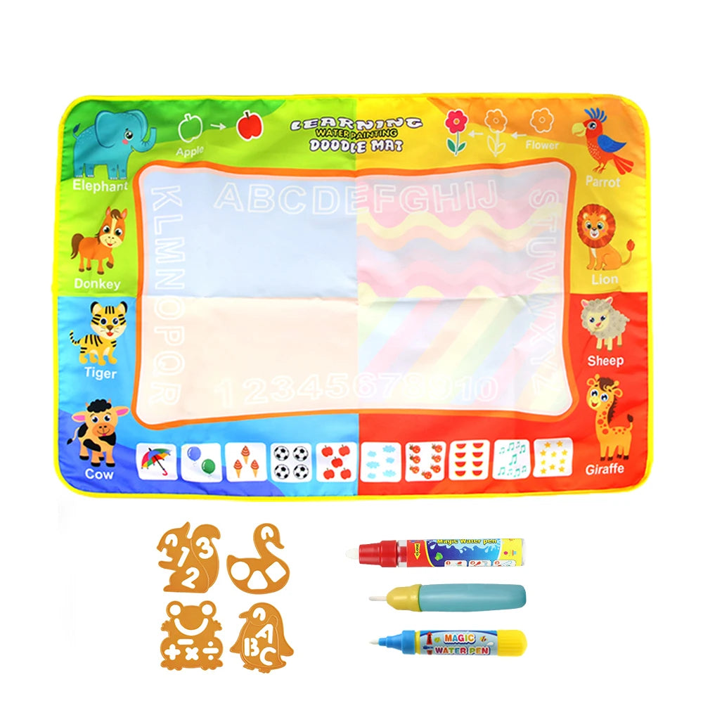 Magic Water Drawing Mat Coloring Doodle Mat with Magic Pens Montessori Toys Painting Board Educational Toys for Kids