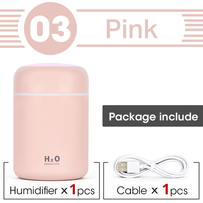 Humidifier Portable USB Ultrasonic Colorful Cup Aroma Diffuser Cool Mist Maker Air Humidifier Purifier with Light for Car Home