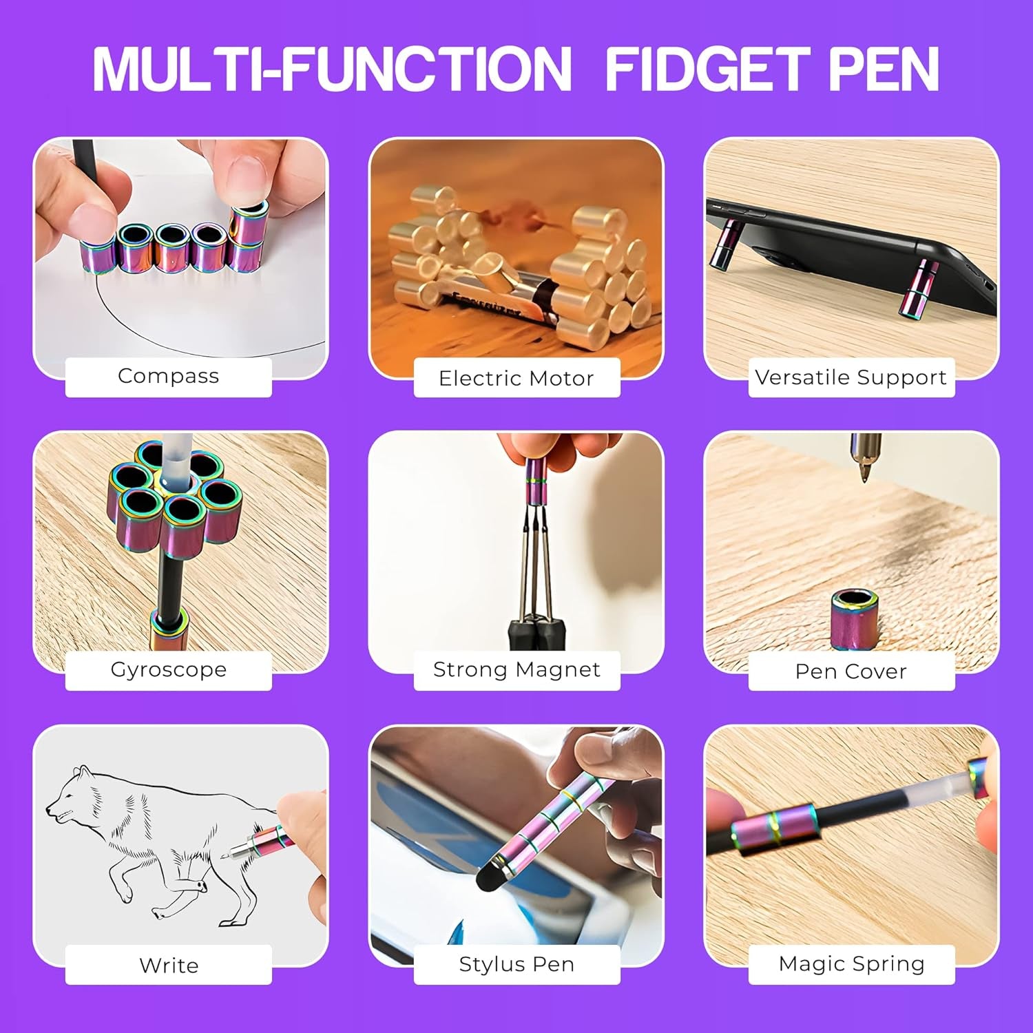 Elegancy Fidget Pen for Him Teenage Girls Gifts for Her Anxiety Relief Men Gifts for Boys Girls Funny Gifts for Women Gifts for Girlfriend Boyfriend Birthday Gifts for Women