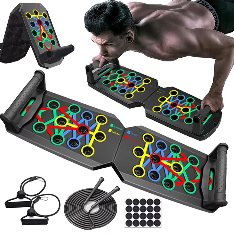 Ultimate Portable Push-Up Board Set - Multifunctional Fitness Equipment for Chest, Arms, and Back Training