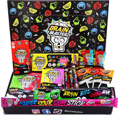 TREAT Sour Sweets Gift Box - Halloween Sweets, Extreme Sour Candy Collection, Vegan Sweets, 14 Pcs, Halal Sweets - Special Edition Items, 1-4 Sourness Levels, American Sweets Gift Box