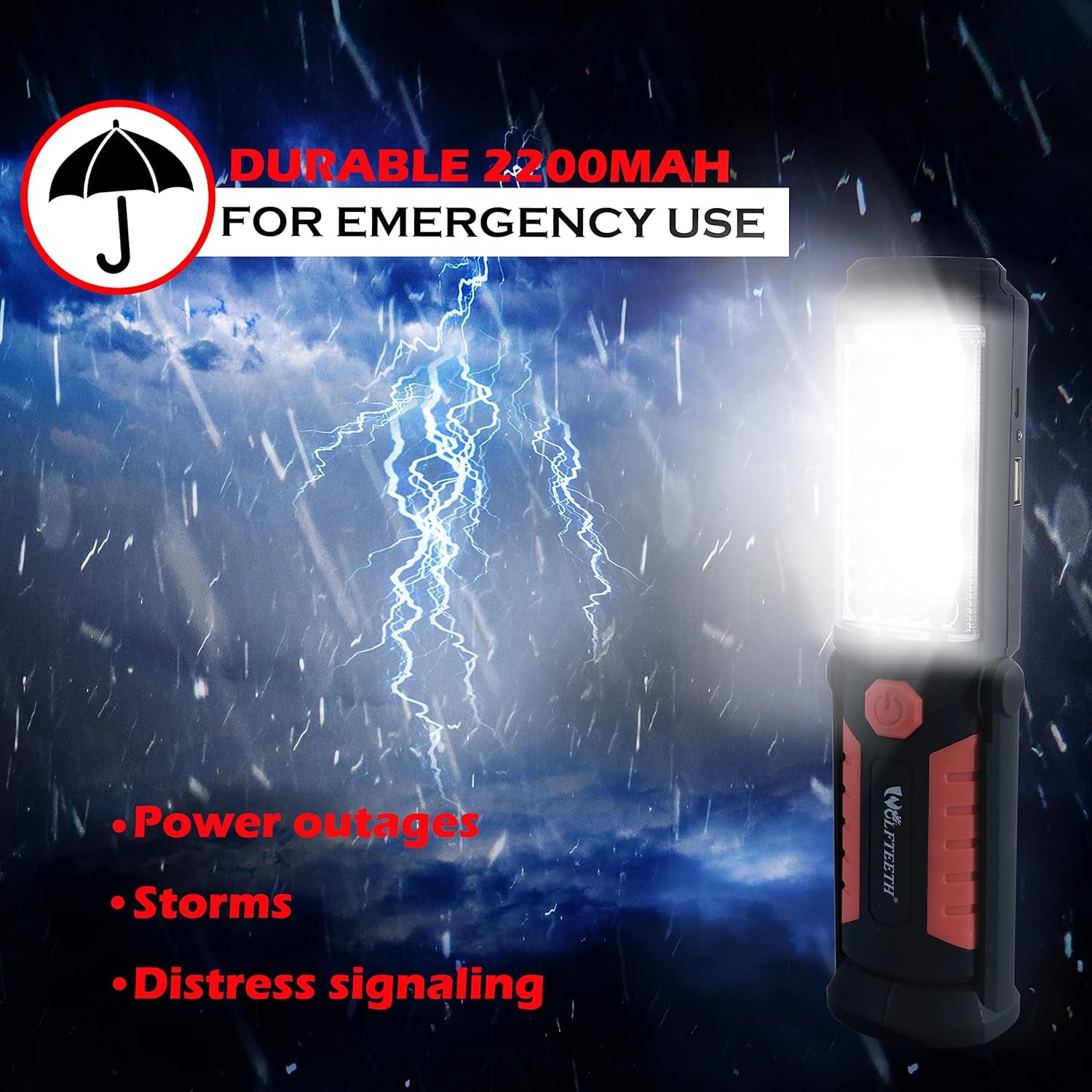 Rechargeable Work Light, Inspection Lamp, Magnetic Torches Led Super Bright, Emergency Backup Lights Mechanic Tools Camping Flashlight, Gifts for Men Husband