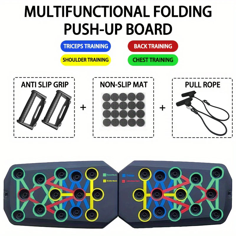 Ultimate Portable Push-Up Board Set - Multifunctional Fitness Equipment for Chest, Arms, and Back Training