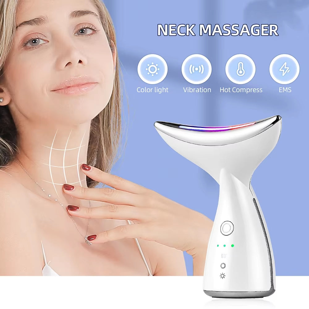 Reduce Double Chin EMS V Face Slimmer Neck Face Beauty Device Anti-Wrinkle Neck Massager Face Slimming Skin Lifting Tighten Tool