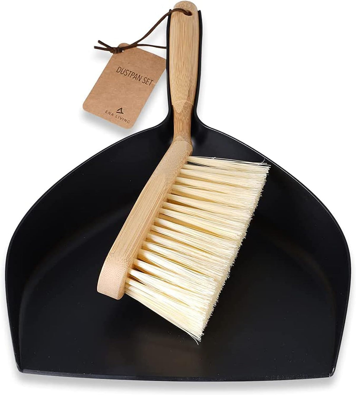Bamboo Dust Pan & Brush Set, Eco-Friendly Dustpan & Brush, Perfect for Household Cleaning, Sturdy & Effective Dust Pan, Bamboo Sweeping Brush, Stylish & Sustainable Brush & Pan Set