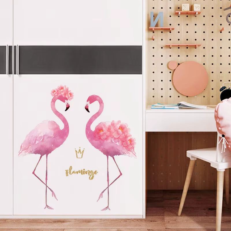 Love Flamingo Wall Sticker