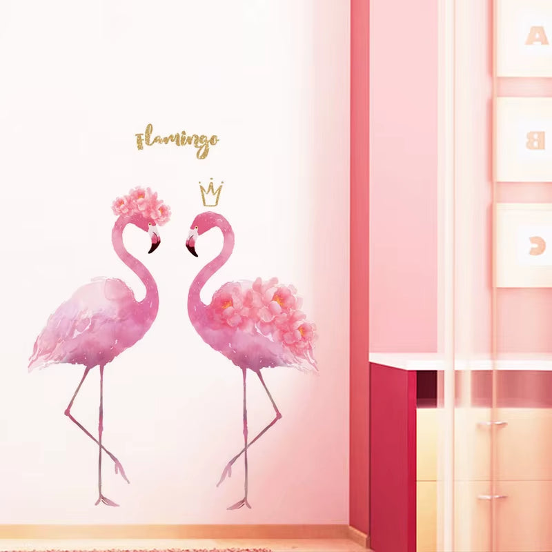 Love Flamingo Wall Sticker