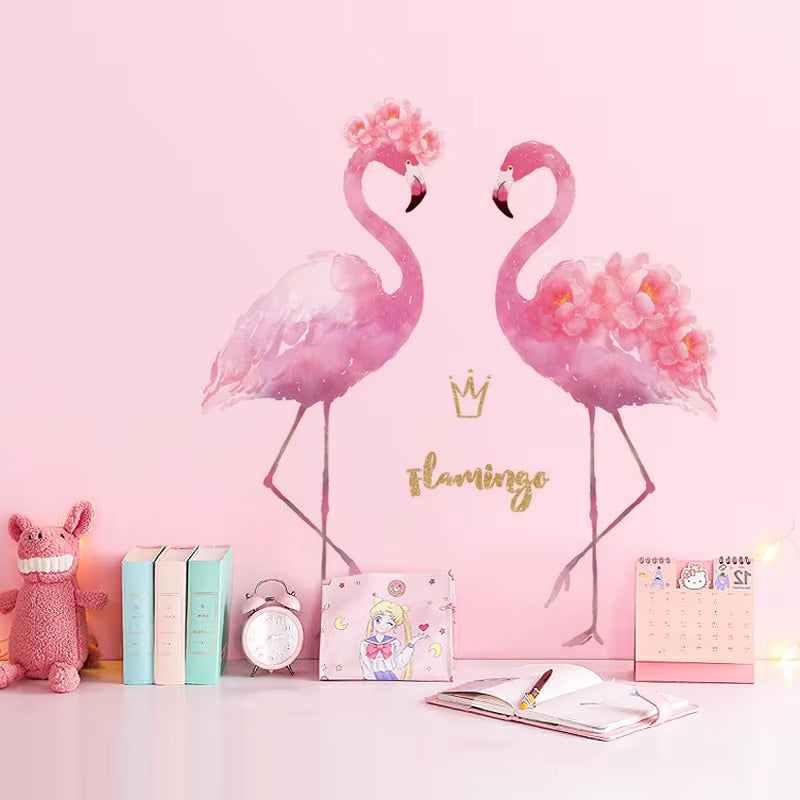 Love Flamingo Wall Sticker