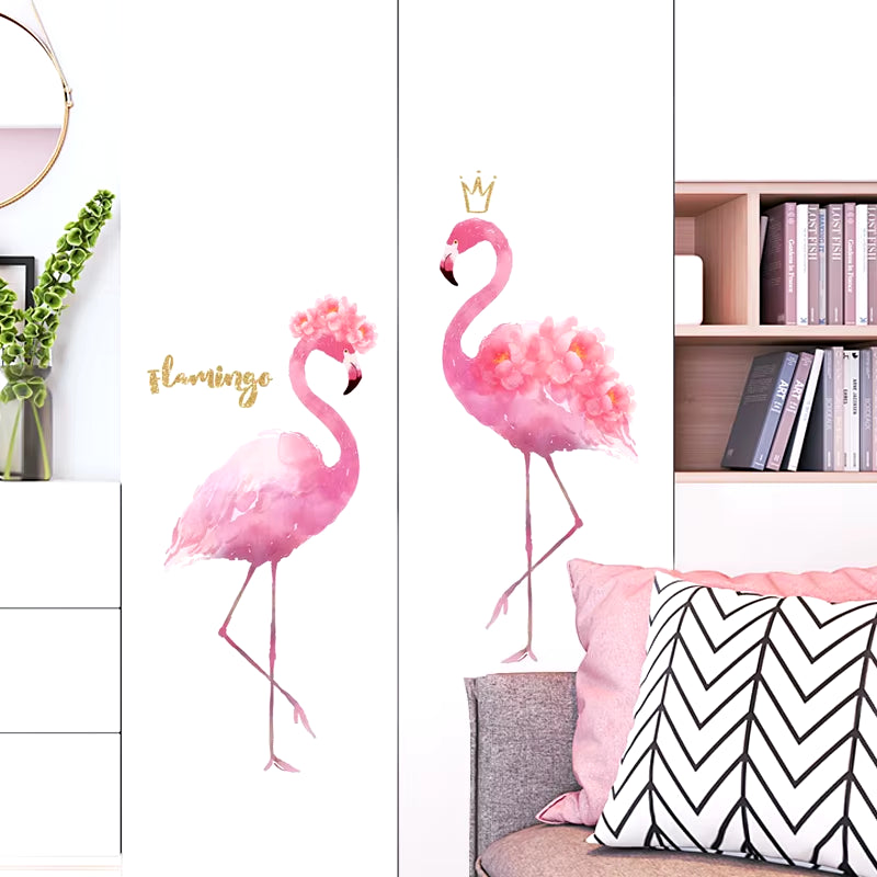 Love Flamingo Wall Sticker