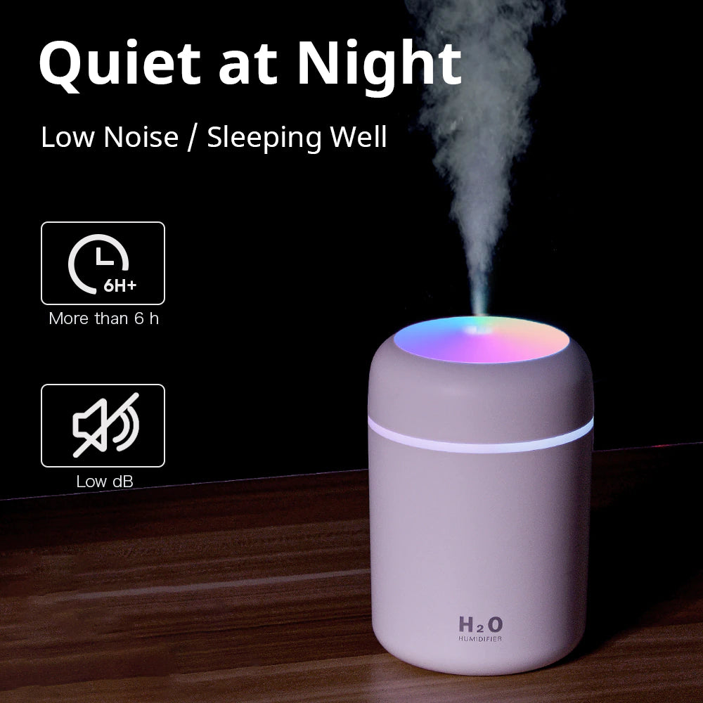 Humidifier Portable USB Ultrasonic Colorful Cup Aroma Diffuser Cool Mist Maker Air Humidifier Purifier with Light for Car Home