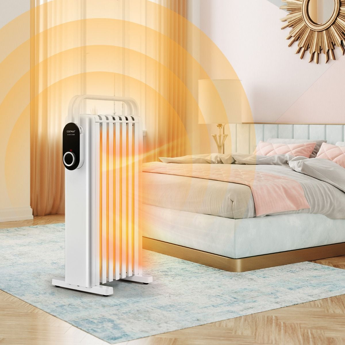 Portable Electric Heater with Overheat and Tip-Over Protection