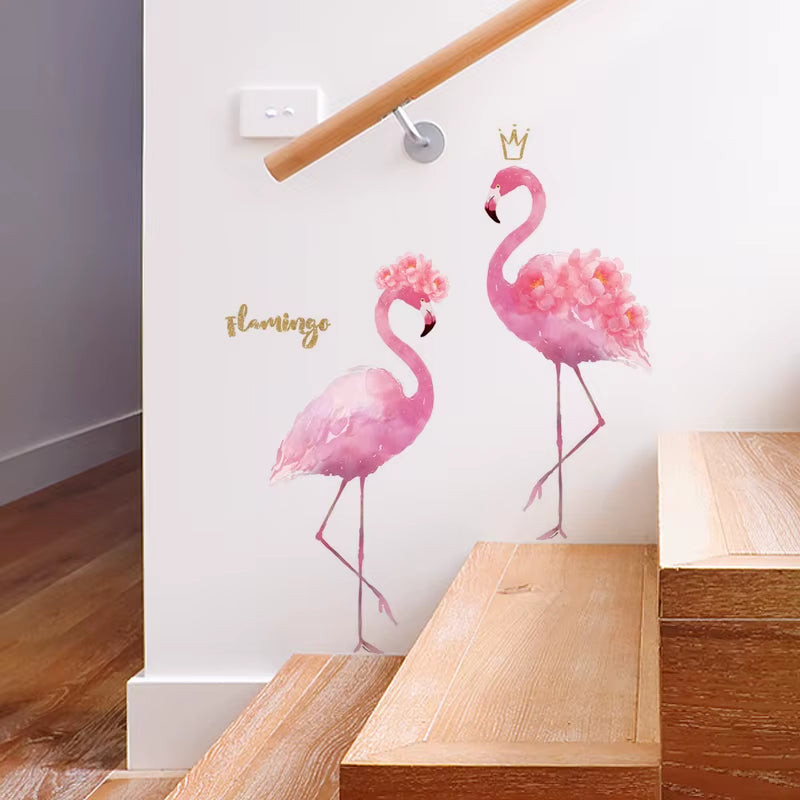 Love Flamingo Wall Sticker