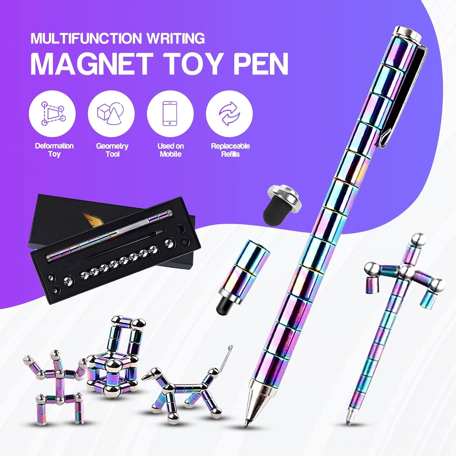 Elegancy Fidget Pen for Him Teenage Girls Gifts for Her Anxiety Relief Men Gifts for Boys Girls Funny Gifts for Women Gifts for Girlfriend Boyfriend Birthday Gifts for Women